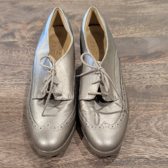 Naturalizer Shoes - Naturalizer Herlie Wingtip Oxford Pewter Shoes